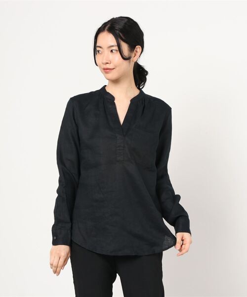 GAP（ギャップ）の「リネンポップオーバーシャツ（シャツ/ブラウス・レディース・ライトグリーン/ブラック/ホワイト・S/XS/M/L/XXS）」の9枚目の写真