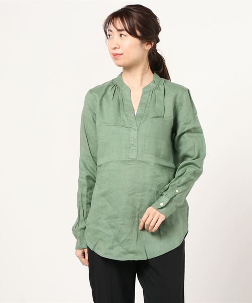 GAP（ギャップ）の「リネンポップオーバーシャツ（シャツ/ブラウス・レディース・ライトグリーン/ブラック/ホワイト・S/XS/M/L/XXS）」の10枚目の写真