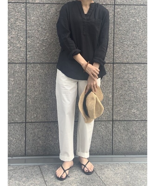 GAP（ギャップ）の「リネンポップオーバーシャツ（シャツ/ブラウス・レディース・ライトグリーン/ブラック/ホワイト・S/XS/M/L/XXS）」の18枚目の写真