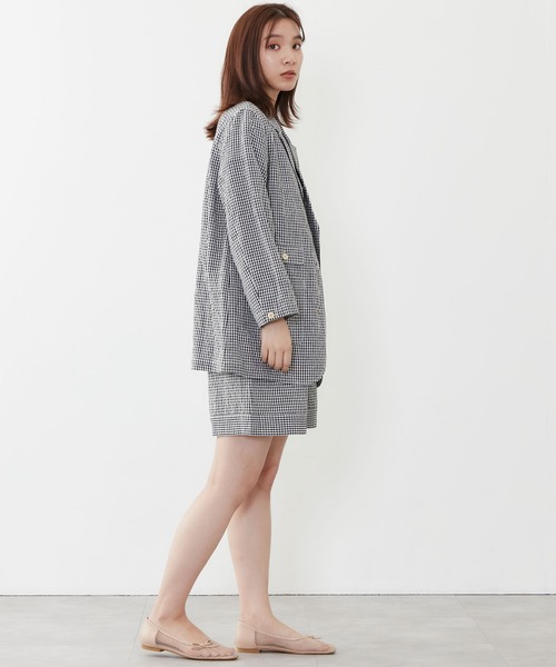 POU DOU DOU(プードゥドゥ)の「コットンブレンドテーラードジャケット(ブルゾン・レディース・ブラック/ブラウン/キナリ・3)」の20枚目の写真