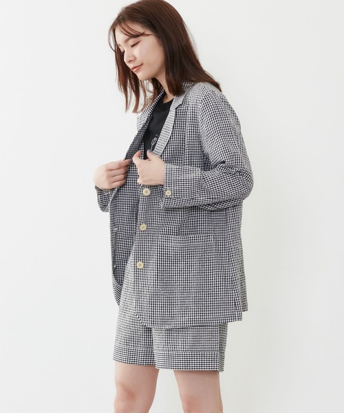 POU DOU DOU(プードゥドゥ)の「コットンブレンドテーラードジャケット(ブルゾン・レディース・ブラック/ブラウン/キナリ・3)」の11枚目の写真