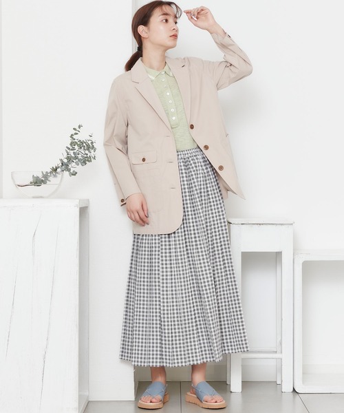 POU DOU DOU(プードゥドゥ)の「コットンブレンドテーラードジャケット(ブルゾン・レディース・ブラック/ブラウン/キナリ・3)」の17枚目の写真