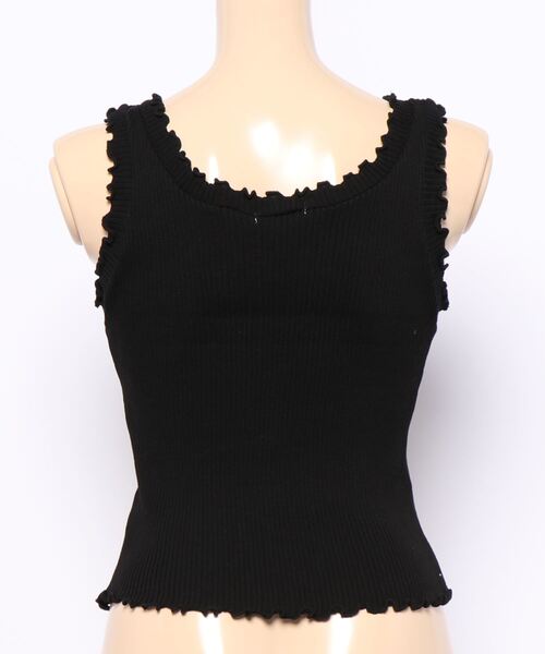 yuue' ( wear )（ユーイ）の「フリルニットタンクトップ（タンクトップ・レディース・ホワイト/ブラック/パープル/カーキ・FREE）」の6枚目の写真