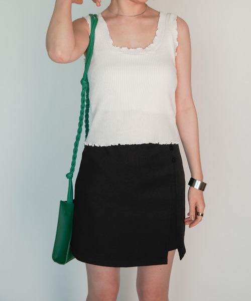 yuue' ( wear )（ユーイ）の「フリルニットタンクトップ（タンクトップ・レディース・ホワイト/ブラック/パープル/カーキ・FREE）」の19枚目の写真