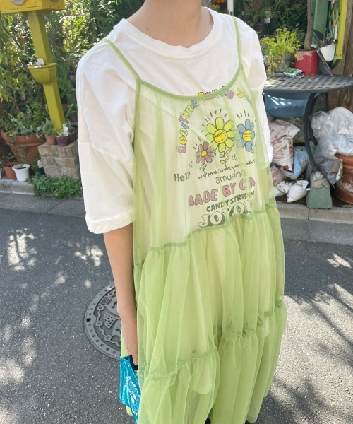 Candy Stripper（キャンディストリッパー）の「JOYOUS CANDY BIG BIG Tシャツ（Tシャツ/カットソー・レディース・オフホワイト/ピンク/イエロー/ブラック・2）」の2枚目の写真