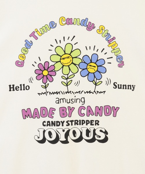 Candy Stripper（キャンディストリッパー）の「JOYOUS CANDY BIG BIG Tシャツ（Tシャツ/カットソー・レディース・オフホワイト/ピンク/イエロー/ブラック・2）」の9枚目の写真