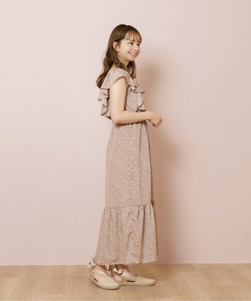 flower（フラワー）の「フローティングフラワーワンピース（ワンピース・レディース・ベージュ/ブルー・FREE）」の8枚目の写真