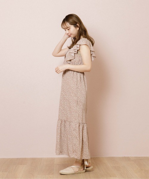 flower（フラワー）の「フローティングフラワーワンピース（ワンピース・レディース・ベージュ/ブルー・FREE）」の10枚目の写真