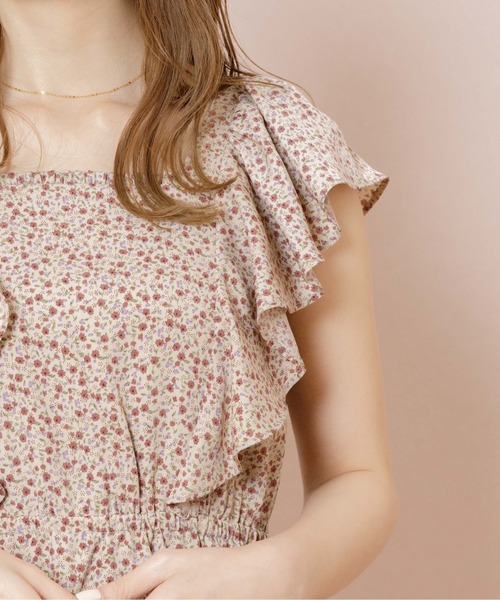 flower（フラワー）の「フローティングフラワーワンピース（ワンピース・レディース・ベージュ/ブルー・FREE）」の12枚目の写真