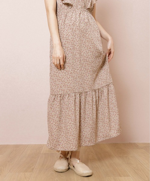 flower（フラワー）の「フローティングフラワーワンピース（ワンピース・レディース・ベージュ/ブルー・FREE）」の3枚目の写真