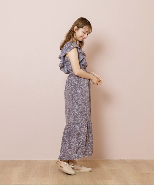 flower（フラワー）の「フローティングフラワーワンピース（ワンピース・レディース・ベージュ/ブルー・FREE）」の13枚目の写真