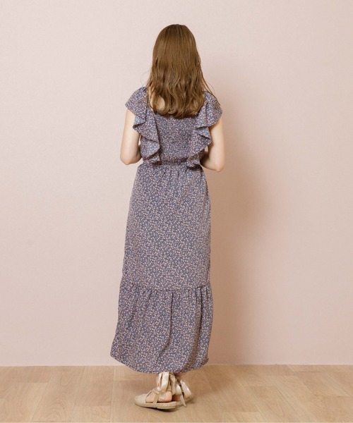 flower（フラワー）の「フローティングフラワーワンピース（ワンピース・レディース・ベージュ/ブルー・FREE）」の9枚目の写真