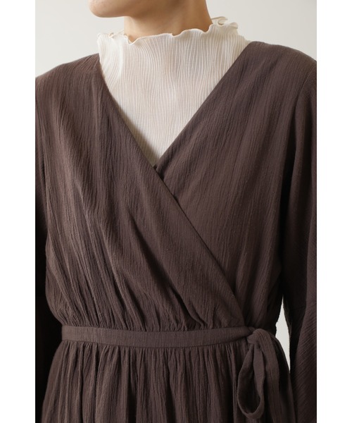 ROSE BUD(ローズバッド)の「カシュクールガウン(ノーカラーコート・レディース・ベージュ/ブラウン・FREE)」の12枚目の写真