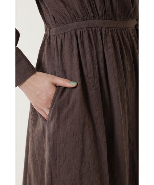 ROSE BUD(ローズバッド)の「カシュクールガウン(ノーカラーコート・レディース・ベージュ/ブラウン・FREE)」の14枚目の写真