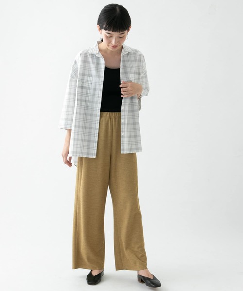 WORK NOT WORK URBAN RESEARCH（ワークノットワークアーバンリサーチ）の「スーピマコットンタイプライタービッグシャツ∴（シャツ/ブラウス・レディース・ストライプ/チェック・FREE）」の9枚目の写真