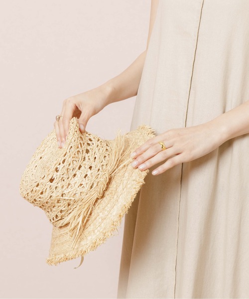 flower（フラワー）の「サマーフリンジハット（ハット・レディース・ベージュ・FREE）」の5枚目の写真