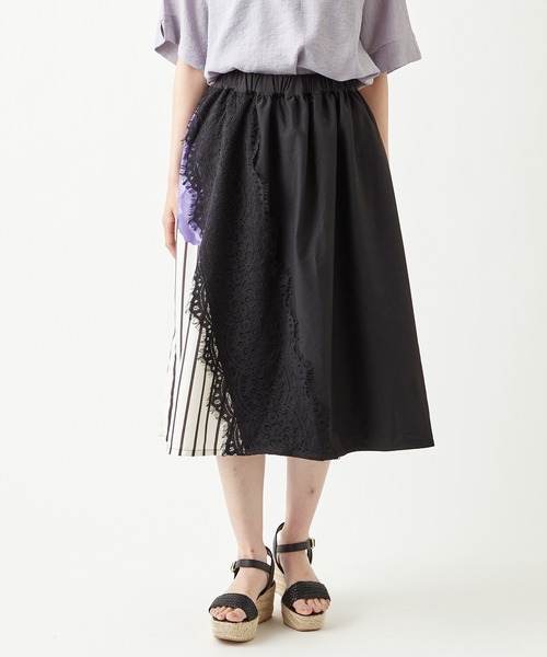 ふりふ(フリフ)の「【姉萌音】切替ギャザースカート(スカート・レディース・ブラウン/ブラック・FREE)」の3枚目の写真