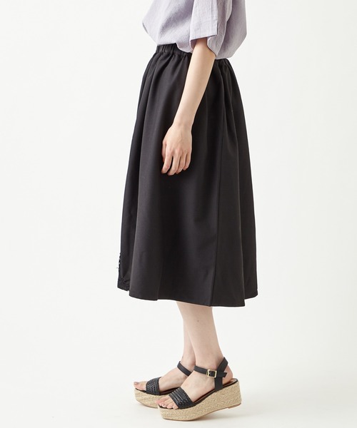 ふりふ(フリフ)の「【姉萌音】切替ギャザースカート(スカート・レディース・ブラウン/ブラック・FREE)」の4枚目の写真