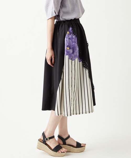 ふりふ(フリフ)の「【姉萌音】切替ギャザースカート(スカート・レディース・ブラウン/ブラック・FREE)」の6枚目の写真