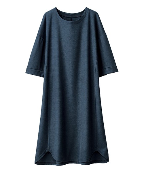 BELLUNA PLUS（ベルーナ）の「かのこ素材切替デザインワンピース（ワンピース・レディース・ブラック/ベージュ/カーキ/ターコイズブルー/レンガ・MEDIUM/LARGE/X-LARGE）」の11枚目の写真