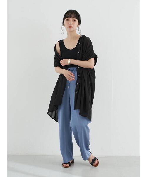 earth music&ecology(アースミュージックアンドエコロジー)の「バッククロスタンクトップ *(タンクトップ・レディース・アイボリー/ブラック/ライトベージュ/モカ・S/M)」の13枚目の写真