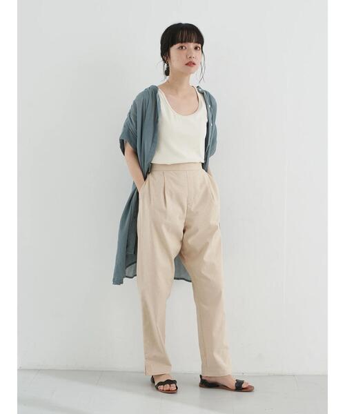 earth music&ecology(アースミュージックアンドエコロジー)の「バッククロスタンクトップ *(タンクトップ・レディース・アイボリー/ブラック/ライトベージュ/モカ・S/M)」の19枚目の写真