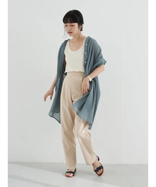 earth music&ecology(アースミュージックアンドエコロジー)の「バッククロスタンクトップ *(タンクトップ・レディース・アイボリー/ブラック/ライトベージュ/モカ・S/M)」の20枚目の写真