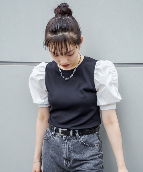 RASVOA(ラスボア)の「ジゴスリーブトップス(Tシャツ/カットソー・レディース・ブルー/ブラック・FREE)」の19枚目の写真