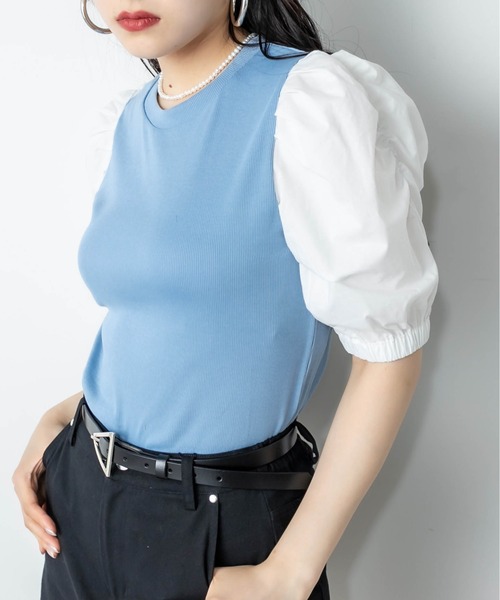 RASVOA(ラスボア)の「ジゴスリーブトップス(Tシャツ/カットソー・レディース・ブルー/ブラック・FREE)」の21枚目の写真