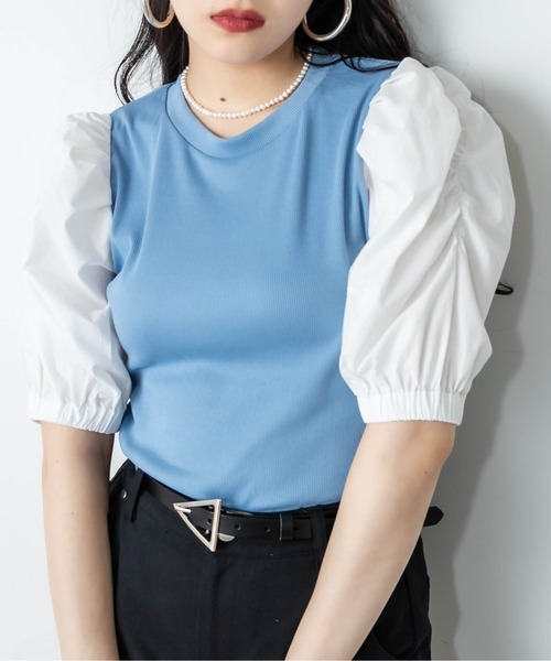 RASVOA(ラスボア)の「ジゴスリーブトップス(Tシャツ/カットソー・レディース・ブルー/ブラック・FREE)」の17枚目の写真