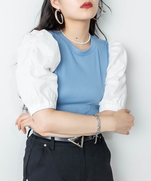 RASVOA(ラスボア)の「ジゴスリーブトップス(Tシャツ/カットソー・レディース・ブルー/ブラック・FREE)」の20枚目の写真