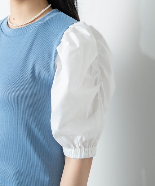 RASVOA(ラスボア)の「ジゴスリーブトップス(Tシャツ/カットソー・レディース・ブルー/ブラック・FREE)」の18枚目の写真