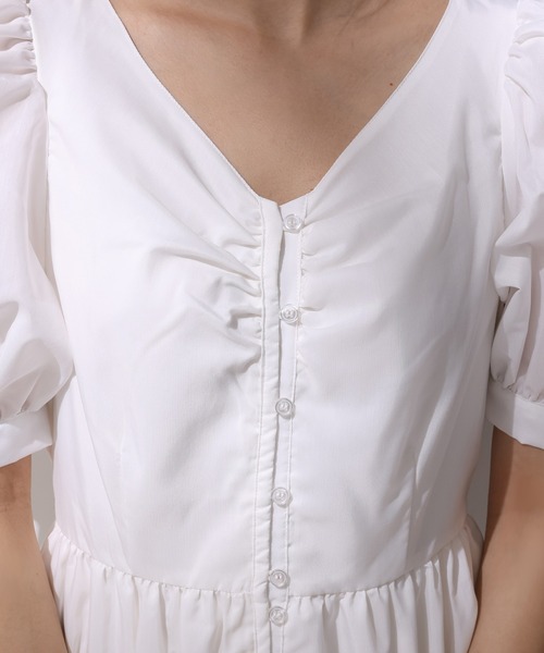 one after another NICE CLAUP（ワンアフターアナザーナイスクラップ）の「ティアードロングワンピース（ワンピース・レディース・オフホワイト/ピンク/ブルー/ブルー系その他・FREE）」の17枚目の写真