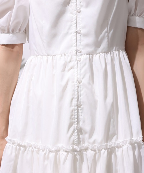 one after another NICE CLAUP（ワンアフターアナザーナイスクラップ）の「ティアードロングワンピース（ワンピース・レディース・オフホワイト/ピンク/ブルー/ブルー系その他・FREE）」の6枚目の写真