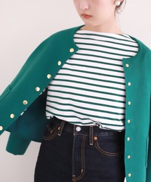 SLOBE IENA（スローブイエナ）の「【ORCIVAL/オーシバル】BOAT NECK P.O HALF SLEEVE カットソー【手洗い可】 ◆（Tシャツ/カットソー）」