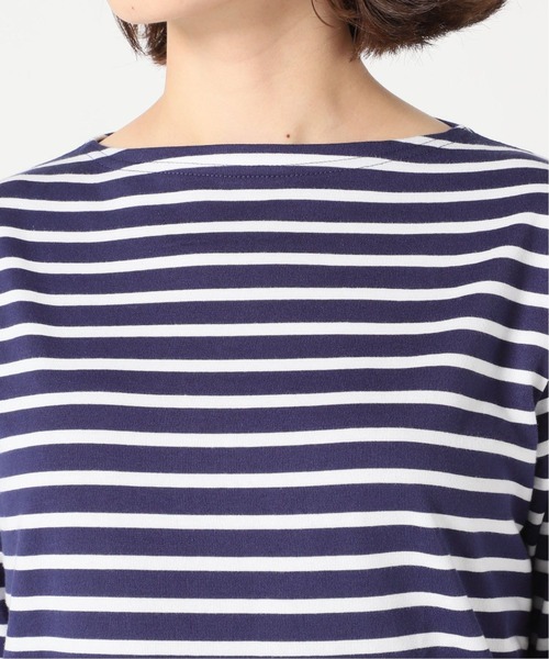 SLOBE IENA（スローブイエナ）の「【ORCIVAL/オーシバル】BOAT NECK P.O HALF SLEEVE カットソー【手洗い可】 ◆（Tシャツ/カットソー・レディース・ブラック/グリーン/ネイビー・FREE）」の9枚目の写真