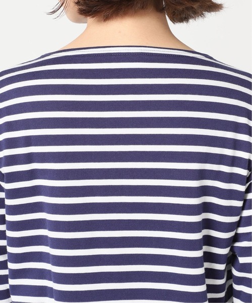 SLOBE IENA（スローブイエナ）の「【ORCIVAL/オーシバル】BOAT NECK P.O HALF SLEEVE カットソー【手洗い可】 ◆（Tシャツ/カットソー・レディース・ブラック/グリーン/ネイビー・FREE）」の4枚目の写真