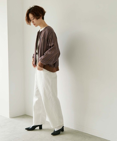 nitca（ニトカ）の「._*◇マルチストライプ ライトMA-1（ブルゾン・レディース・ブラウン/ベージュ・FREE）」の10枚目の写真