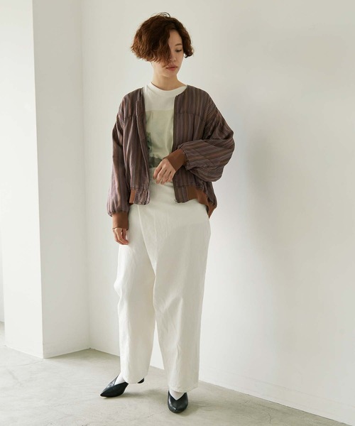 nitca（ニトカ）の「._*◇マルチストライプ ライトMA-1（ブルゾン・レディース・ブラウン/ベージュ・FREE）」の11枚目の写真