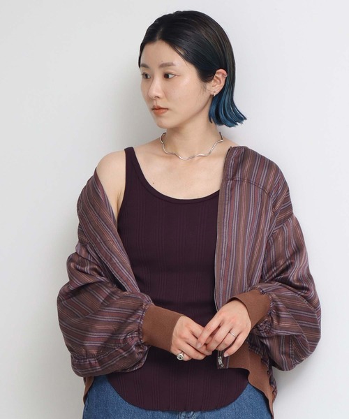 nitca（ニトカ）の「._*◇マルチストライプ ライトMA-1（ブルゾン・レディース・ブラウン/ベージュ・FREE）」の12枚目の写真