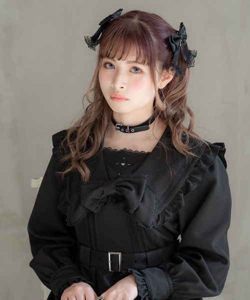 DearMyLove（ディアマイラブ）の「十字架レースフリルツインリボンクリップ（その他ヘアアクセサリー・レディース・ホワイト/レッド/ピンク/ホワイト系その他/ピンク系その他/ピンク系その他2/ブラック系その他2/ブラック系その他/ホワイト系その他2/ブラック・FREE）」の15枚目の写真