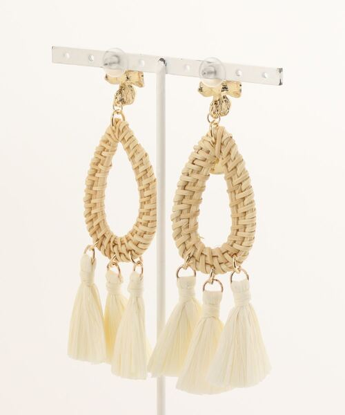 tone（トーン）の「【Sunny days】Bali drop perce（ピアス（両耳用）・レディース・ダークパープル/ライトパープル/フューシャピンク/チェリーピンク/スモーキーグリーン系/ホワイト/オレンジ・FREE）」の8枚目の写真