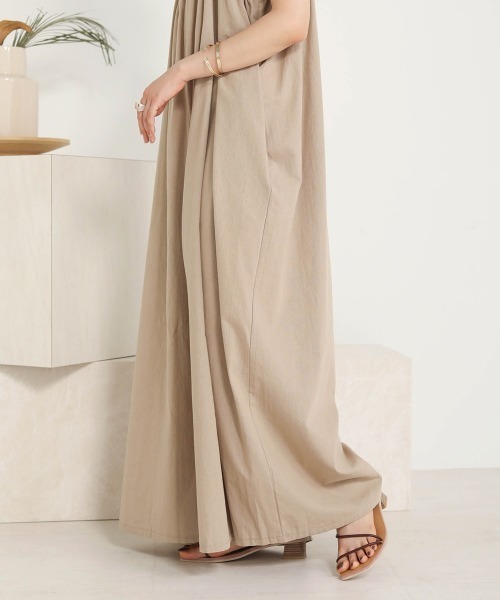 Bab(バブ)の「【WEB限定】ワイドシルエットサロペット(サロペット/オーバーオール・レディース・ブラック/ベージュ/ブラウン・FREE)」の14枚目の写真