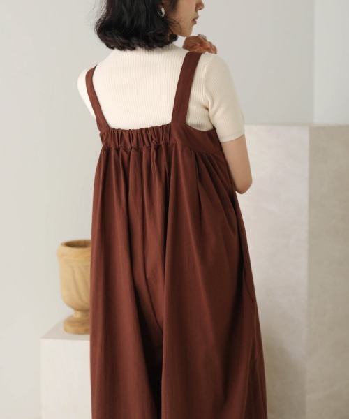 Bab(バブ)の「【WEB限定】ワイドシルエットサロペット(サロペット/オーバーオール・レディース・ブラック/ベージュ/ブラウン・FREE)」の13枚目の写真