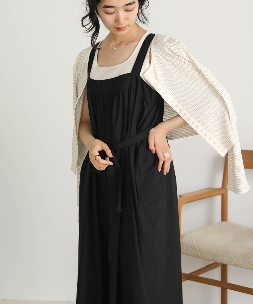 Bab(バブ)の「【WEB限定】ワイドシルエットサロペット(サロペット/オーバーオール・レディース・ブラック/ベージュ/ブラウン・FREE)」の17枚目の写真