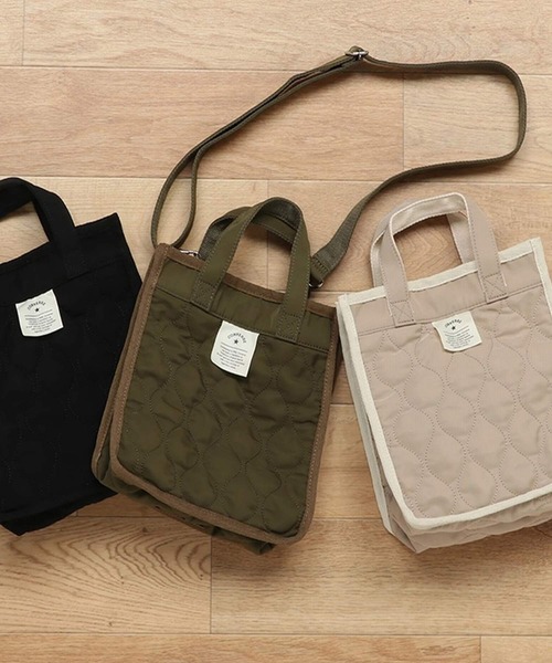 CONVERSE(コンバース)の「CONVERSE QUILTING PIPING SQUARE 2WAY TOTE BAG(トートバッグ・レディース・ベージュ/カーキ/ブラック・FREE)」の20枚目の写真