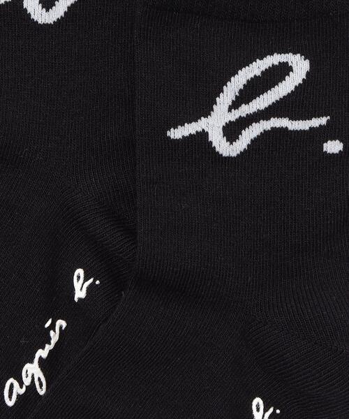 agnes b.（アニエスベー）の「GA80 L CHAUSSETTE ベビー b.ソックス（ソックス/靴下・キッズ・ブラック・1/2）」の2枚目の写真