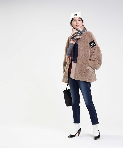 CAMP7(キャンプセブン)の「【CAMP7】切り替えボアブルゾン(その他アウター・レディース・ホワイト/ベージュ/ダークグレー・L)」の13枚目の写真