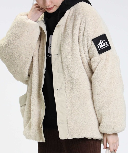 CAMP7(キャンプセブン)の「【CAMP7】切り替えボアブルゾン(その他アウター・レディース・ホワイト/ベージュ/ダークグレー・L)」の19枚目の写真