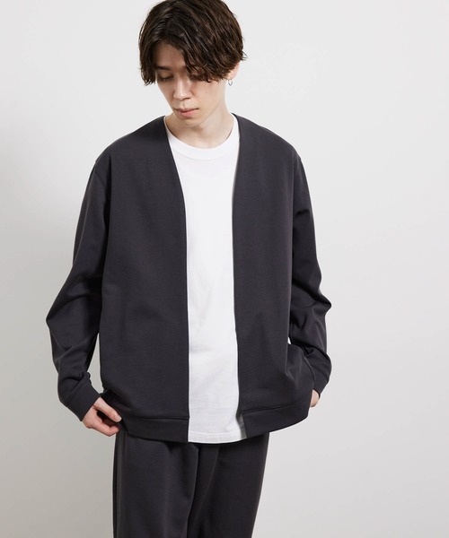 JUNRED（ジュンレッド）の「ルームカーディガン（カーディガン/ボレロ・メンズ・チャコールグレー/ネイビー/カーキ・LL/M/L）」の4枚目の写真